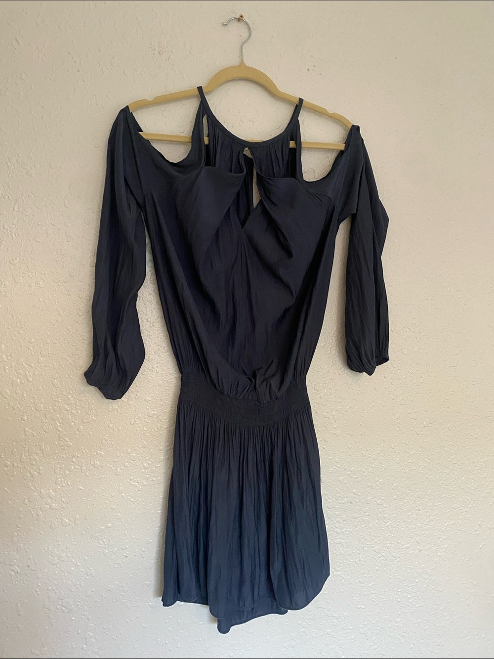 Ramy Brook New York Shoulder Navy Blue Women's Mini  Dress size Large